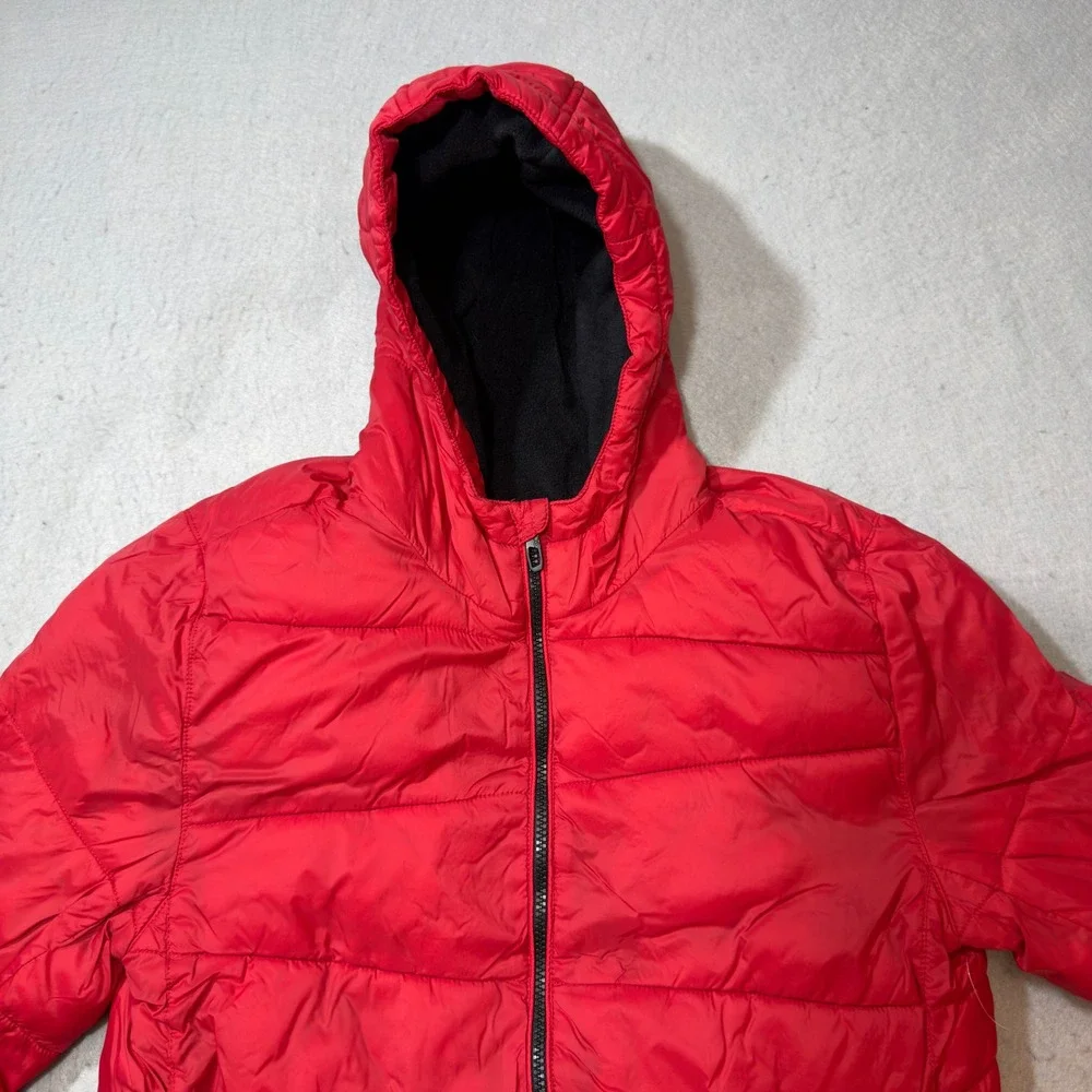 Spyder Puffer Jacket Boys XL‎ 18/20 Red Good Fleece Lined Hooded Quilted 1621
